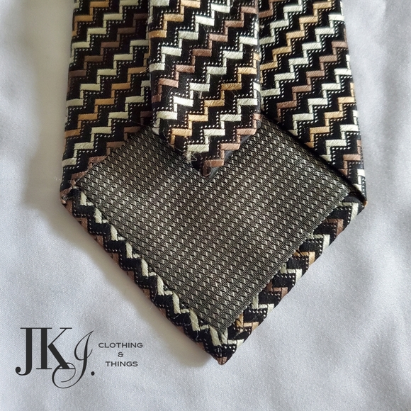 Knights Bridge Men's Neckties Polyester Brown Classic - Picture 6 of 8